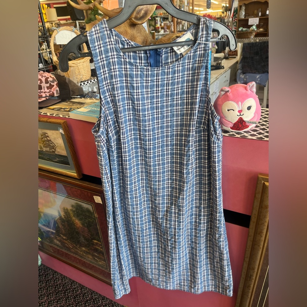 Vintage Paul Harris Blue Plaid Sleeveless Dress